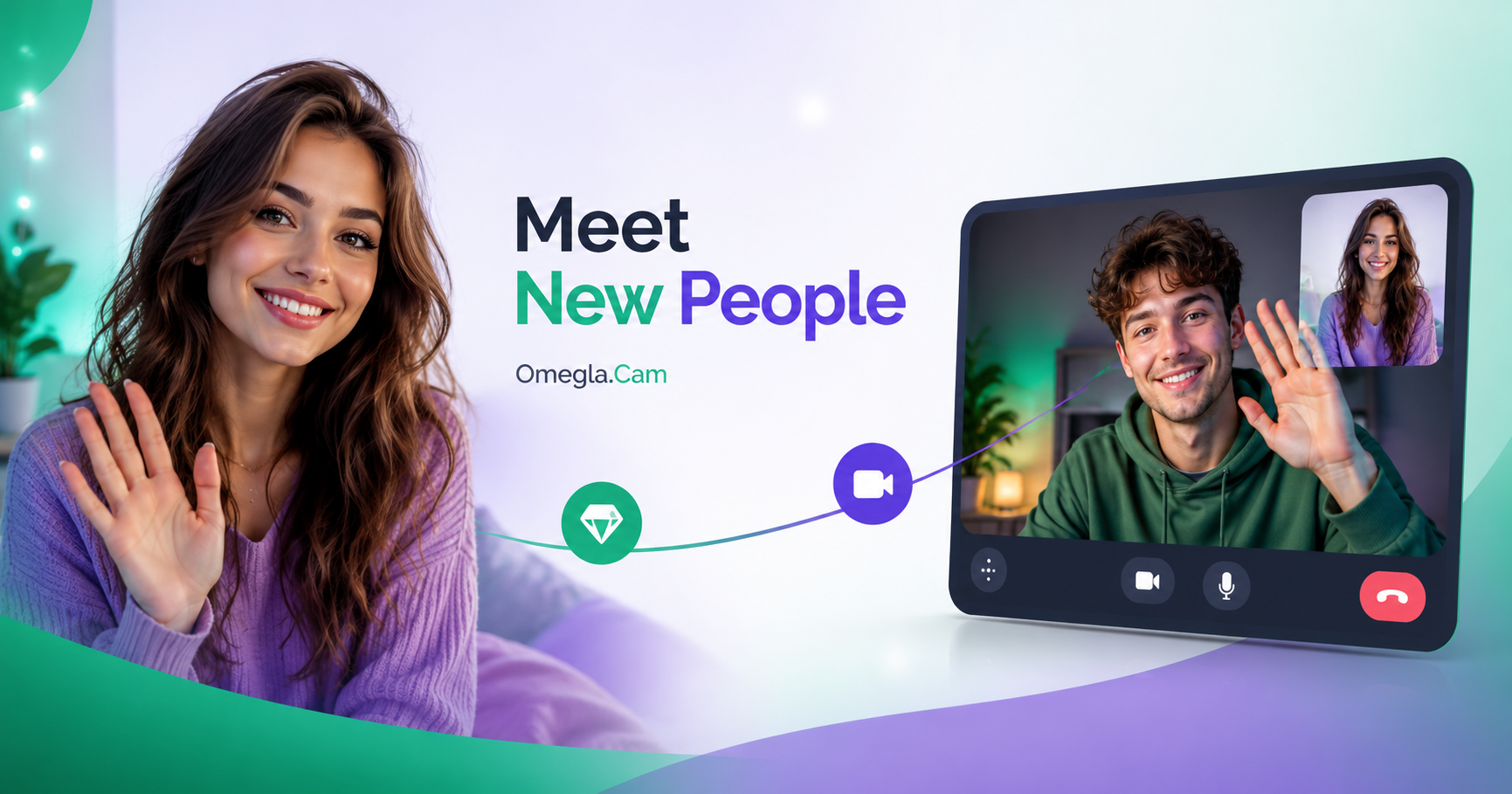 Random video conversation with an Emerald Chat alternative